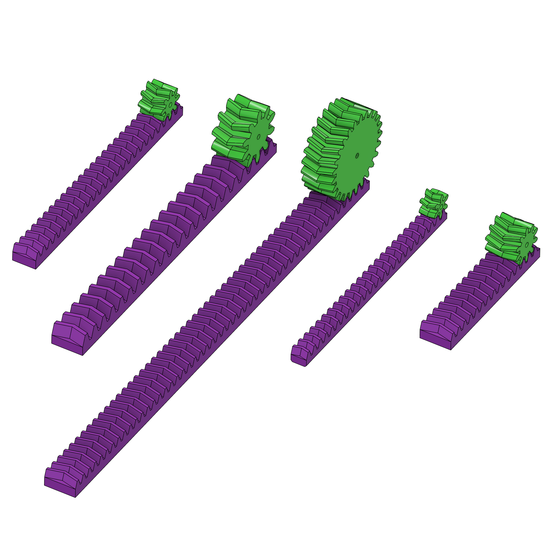 Download STL file Racks and Pinions • 3D printing design ・ Cults